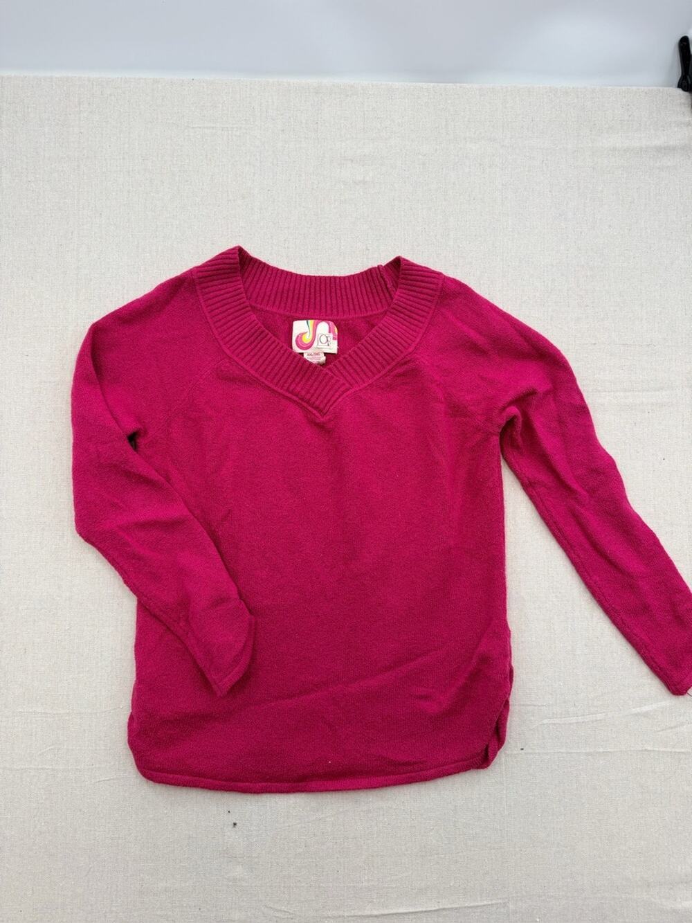 OP' Fuchsia V-Neck Sweater Top